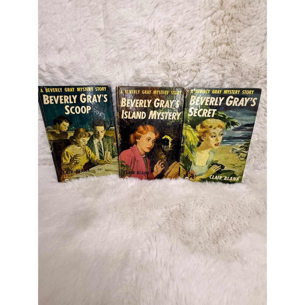 Vntg Beverly Gray‎ Mystery Stories Lot 3 Books Clair Blank Grosset Dunlap 1950s